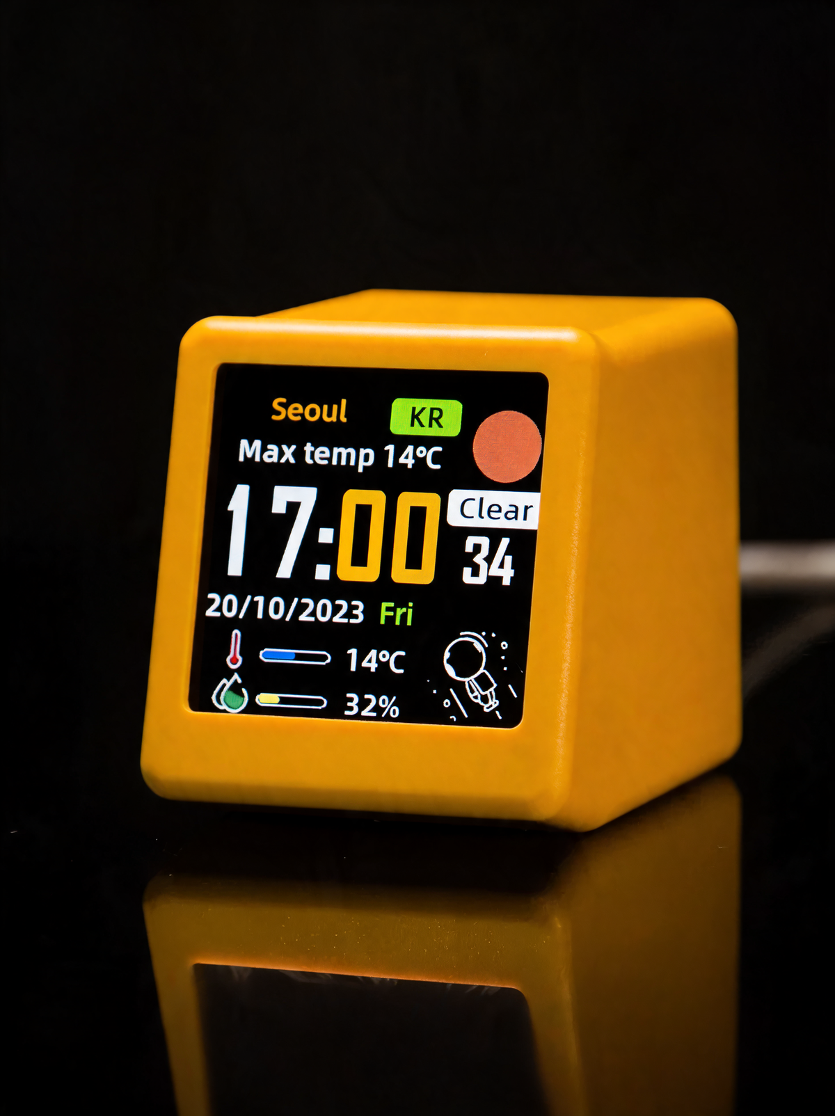 Digital Wi-Fi Weather Station - IPS screen with forecast