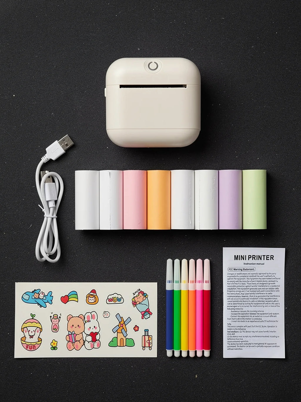 Pocket Bluetooth Thermal Printer - set with accessories