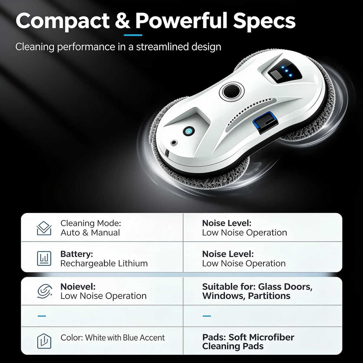 Window Cleaning Robot - compact and efficient specs
